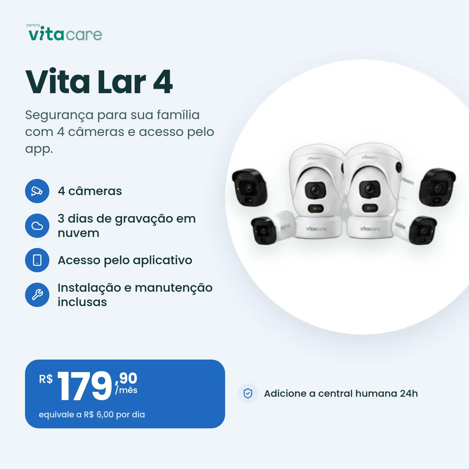 Vita Lar 4: Quatro câmeras para a casa inteira.